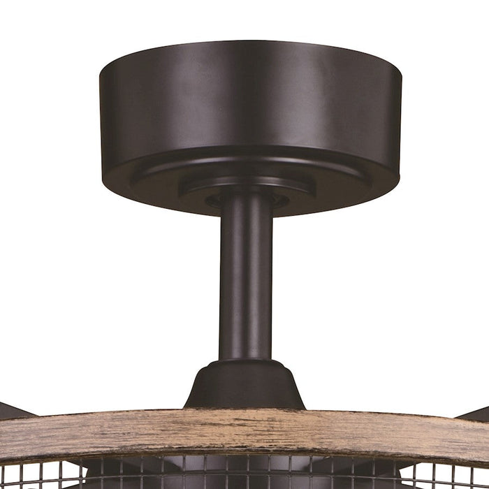 Vaxcel Kodiak 21" 3 Light Ceiling Fan, Black/Burnished Teak