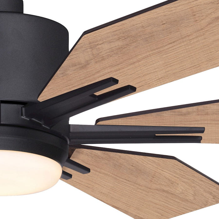 Vaxcel Mayfield 1 Light 44" Ceiling Fan, Charcoal Black/Frosted