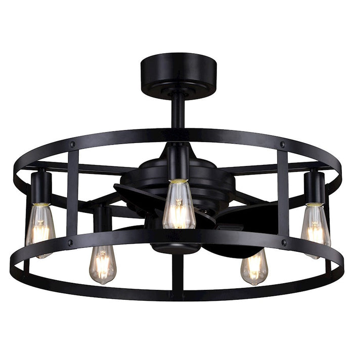 Vaxcel Akron 5 Light 25" Ceiling Fan, Black