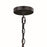 Vaxcel Bremerton 5 Light Drum Chandelier, Bronze/Wood Cage/Teak