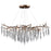 Vaxcel Rainier 6 Light Linear Chandelier, Silver - H0231