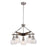 Vaxcel Avondale 5 Light Chandelier Nickel/Dark Sycamore/Clear Seeded - H0256