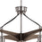 Vaxcel Avondale 5 Light Chandelier Nickel/Dark Sycamore/Clear Seeded