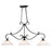 Vaxcel Monrovia 3 Light Linear Chandelier, Bronze/Etched White - H0259