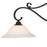 Vaxcel Monrovia 3 Light Linear Chandelier, Bronze/Etched White