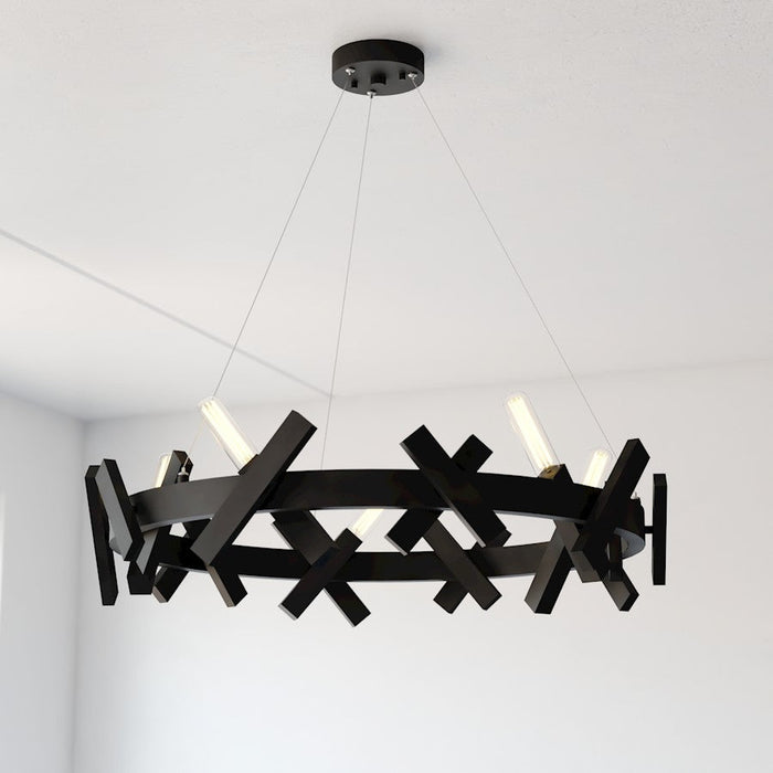 Vaxcel Wells 5 Light 28" Chandelier, Matte Black