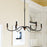 Vaxcel Annabelle 30" 6 Light Chandelier, Matte Black/Brushed Walnut