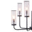 Vaxcel Glencoe 6 Light 28" Chandelier, Matte Black/Clear Crackle