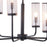 Vaxcel Glencoe 6 Light 28" Chandelier, Matte Black/Clear Crackle