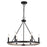 Vaxcel Russel 25" 6 Light Chandelier, Matte Black/Weathered Gray - H0274