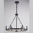 Vaxcel Russel 25" 6 Light Chandelier, Matte Black/Weathered Gray