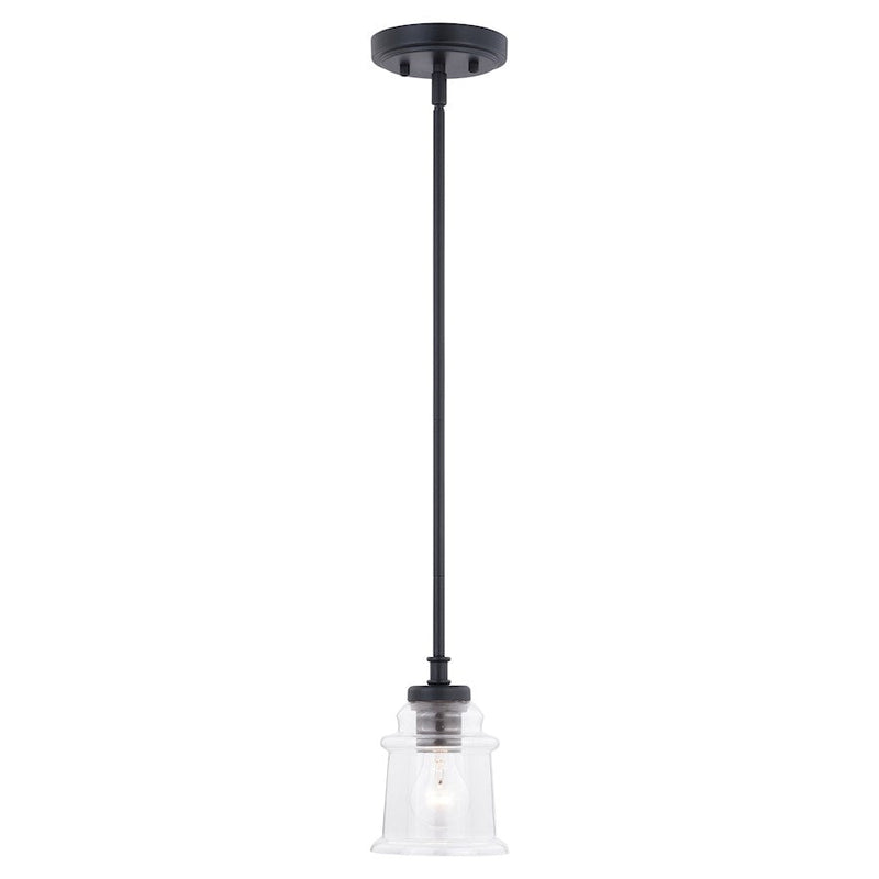 Vaxcel Toledo 1 Light Mini Pendant, Black - P0306