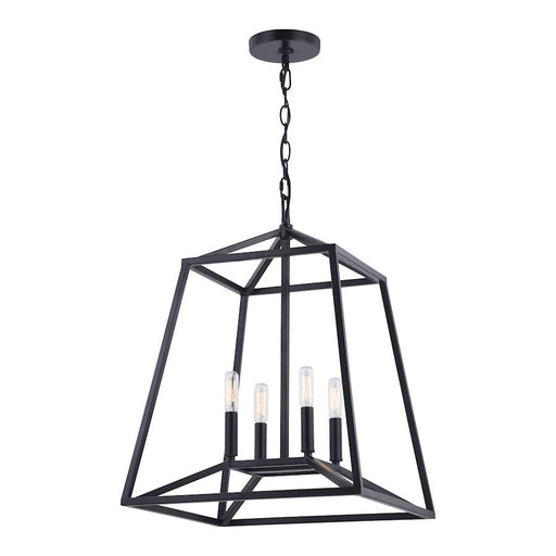 Vaxcel Hayes 4 Light 16" Pendant, Black - P0310