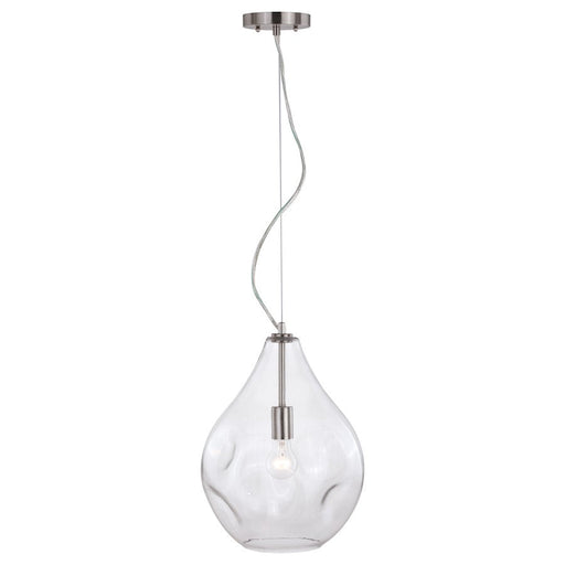 Vaxcel Ainslie 1 Light 12" Pendant, Nickel - P0315