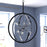 Vaxcel Estelle 6 Light 26.75" Orb Pendant, Matte Black