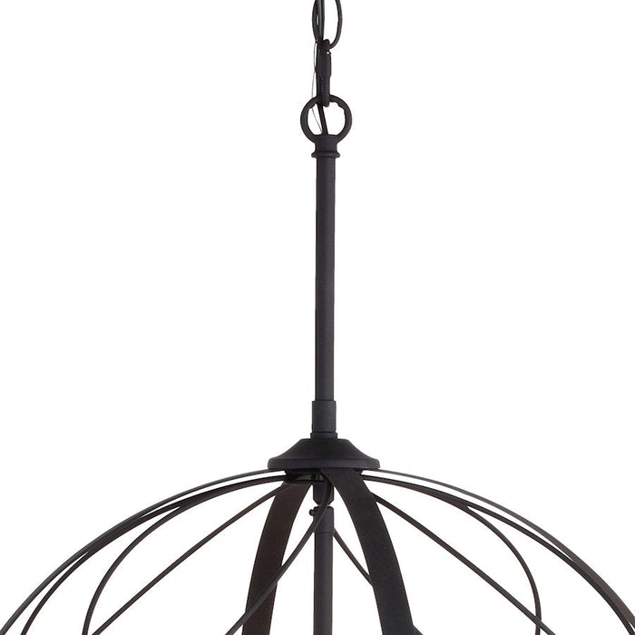 Vaxcel Montclare 5 Light 21.25" Orb Pendant, Black/White Ash