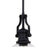 Vaxcel Beloit 1 Light 9" Mini Pendant, Matte Black/Clear Seeded