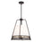 Vaxcel Benton 3 Light 16.75" Pendant, Matte Black/White Linen Shade - P0358