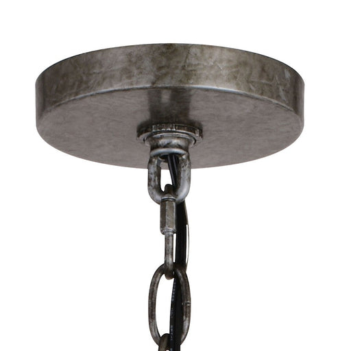 Vaxcel Norwood 1 Light 15.75" Pendant, Vintage Steel/Distressed Wood