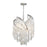 Vaxcel Isabel 4 Light 16" Pendant, Nickel/Capiz Shell and Clear Crystal - P0364