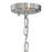 Vaxcel Isabel 4 Light 16" Pendant, Nickel/Capiz Shell and Clear Crystal