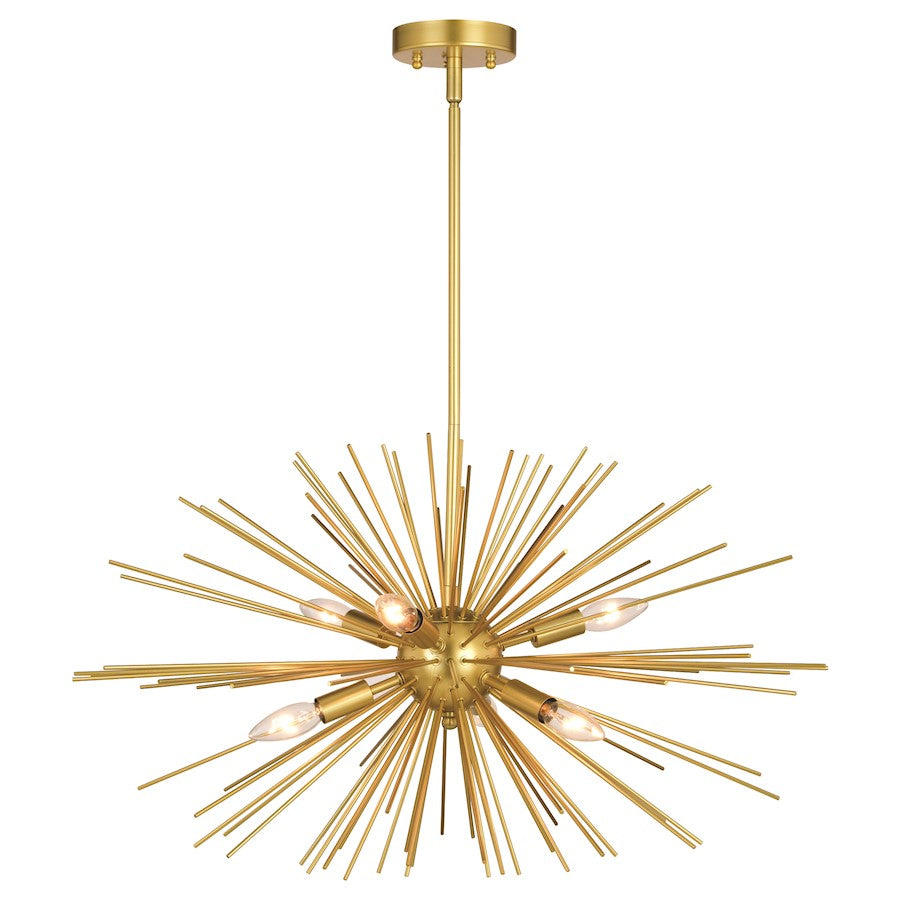 Vaxcel Nikko 26" 6 Light Pendant, Gold - P0366