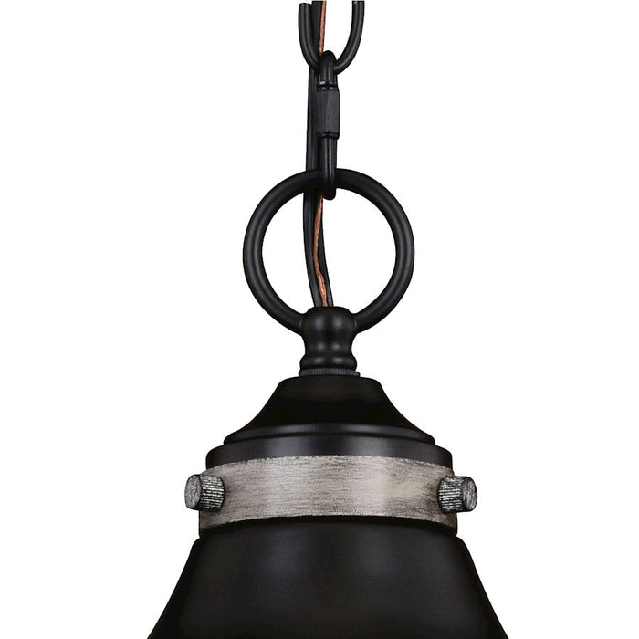 Vaxcel Sheffield 1 Light Pendant, Bronze/Distressed Ash/Light Silver