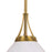 Vaxcel Dayna 10" 1 Light Pendant, Satin Brass/Glossy White/Matte White