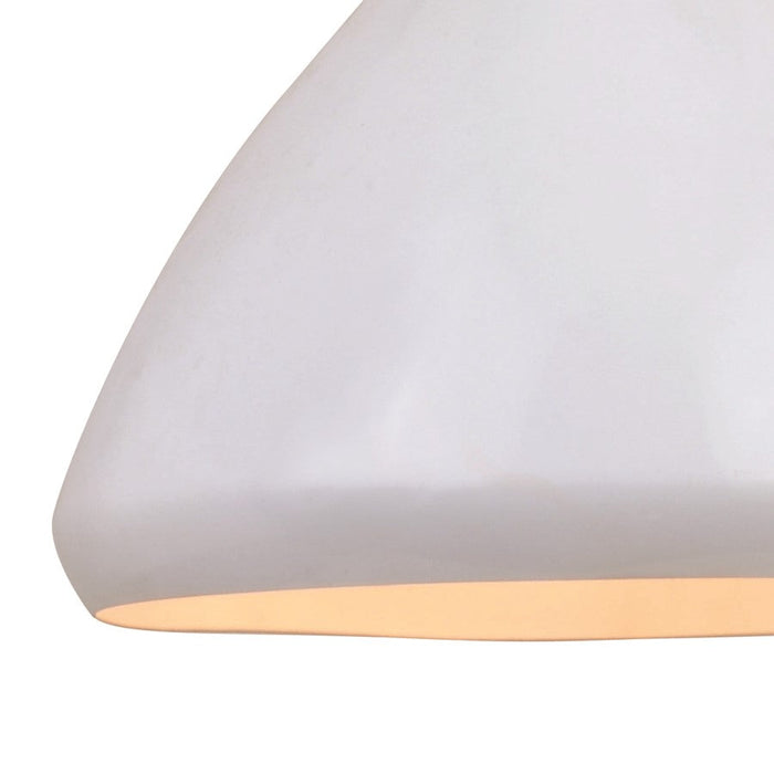 Vaxcel Dayna 10" 1 Light Pendant, Satin Brass/Glossy White/Matte White