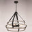 Vaxcel Taylor 24" 4 Light Pendant, Textured Black/Ash Gray