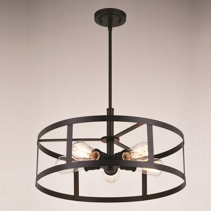 Vaxcel Akron 5 Light 20" Pendant, Oil Rubbed Bronze