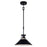 Vaxcel Canton 12" Pendant, Black/Matte White/Metal Shade - P0379