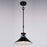 Vaxcel Canton 12" Pendant, Black/Matte White/Metal Shade