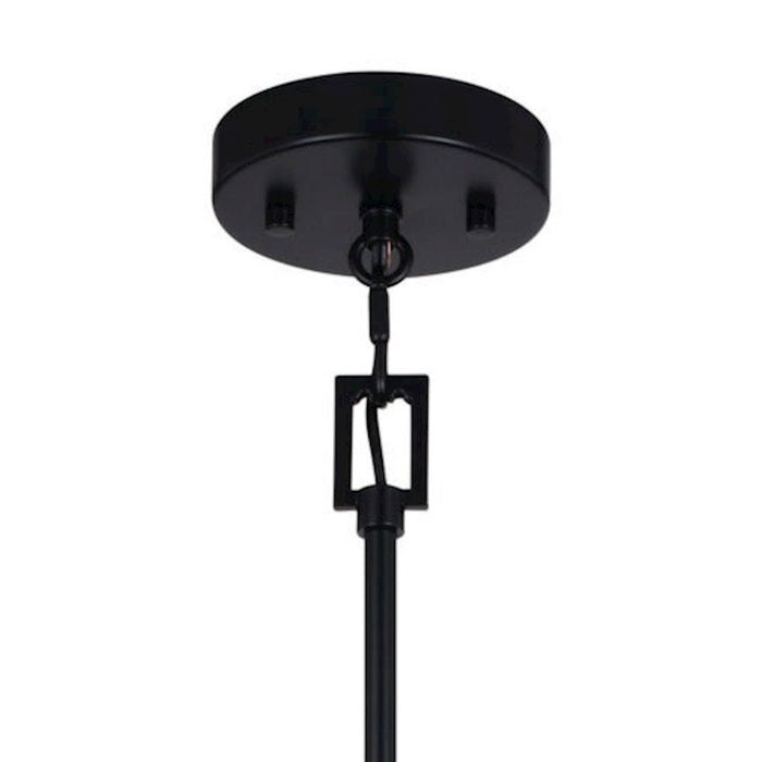 Vaxcel Canton 12" Pendant, Black/Matte White/Metal Shade