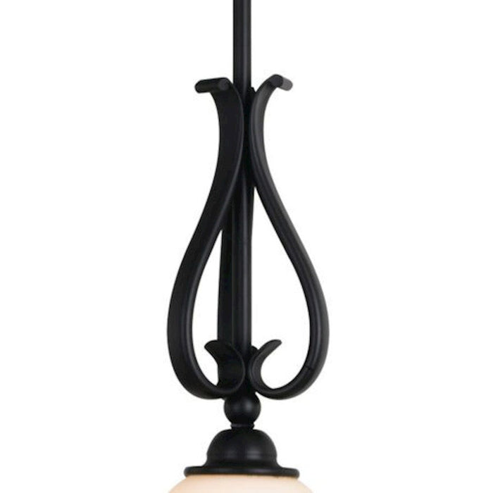 Vaxcel Monrovia 9" Mini Pendant, Oil Rubbed Bronze/Etched White Glass