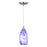 Vaxcel Milano 5" Mini Pendant, Azzura Glass Satin Nickel/Azurra Glass - P0383