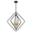 Vaxcel Brady 22" 4 Light Pendant, Black/Satin Brass - P0389