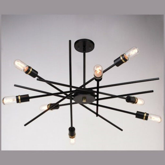 Vaxcel Halsted Pendant, Black/Satin Brass