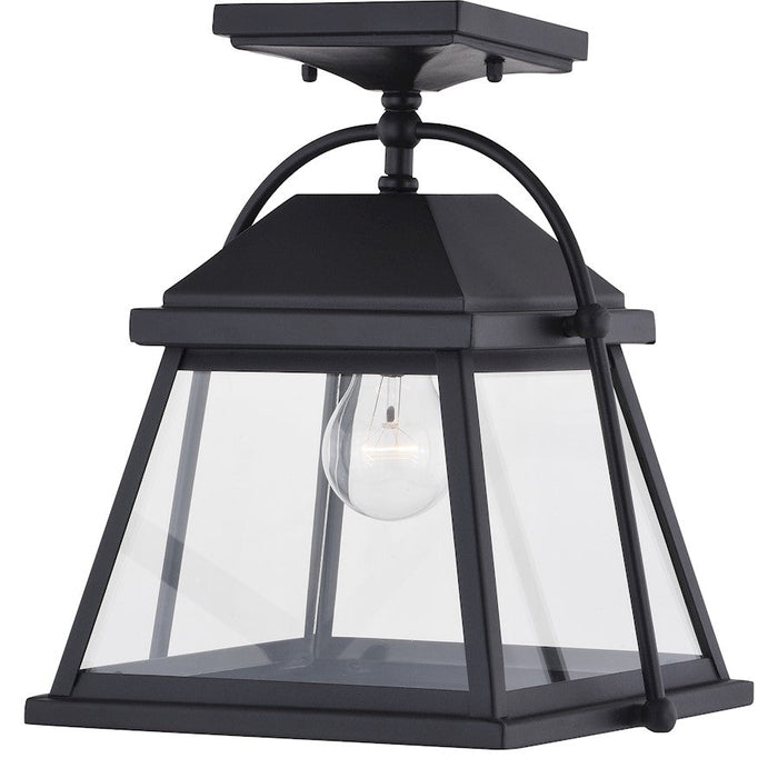 Vaxcel Lexington 1 Light 11" Outdoor Semi-Flush Mount, Black - T0537