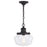 Vaxcel Collins 1 Light 10" Outdoor Pendant, Black - T0547