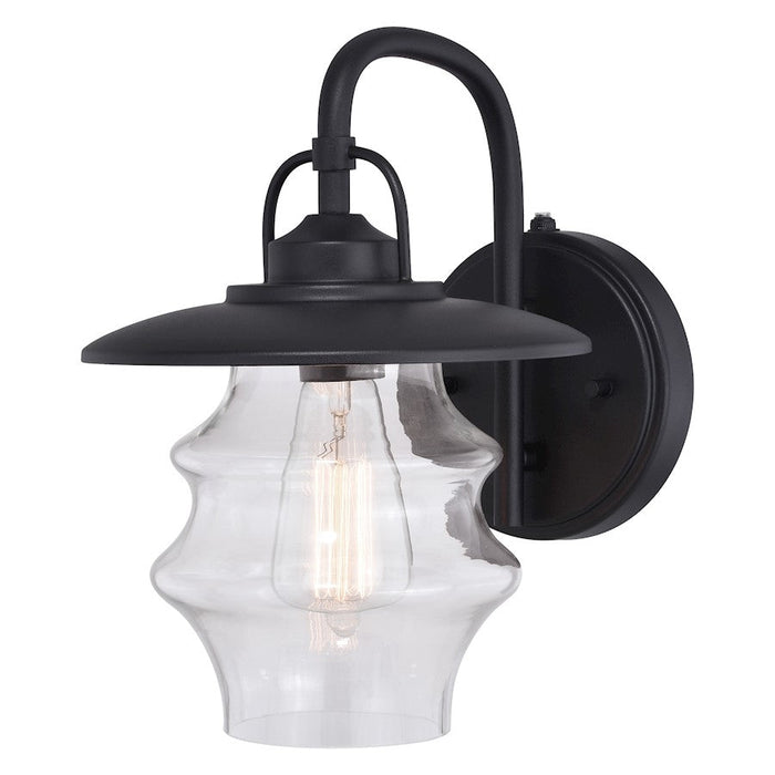 Vaxcel Glenn1 Light 9" Outdoor Wall Light, Black - T0549