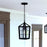 Vaxcel Gage 1 Light 7" Outdoor Pendant, Volcanic Black/Clear