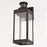 Vaxcel Kinzie 1 Light 5" Outdoor Motion Sensor Wall Light, Black/Clear