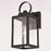 Vaxcel Medinah 1 Light Outdoor Wall Light, Black/Clear