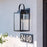 Vaxcel Medinah 1 Light Outdoor Wall Light, Black/Clear