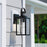 Vaxcel Medinah 1 Light 5" Outdoor Motion Sensor Wall Light, Black/Clear