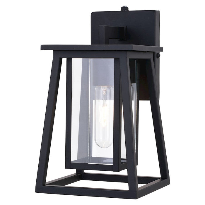 Vaxcel Blackwell 1 Light 6.5" Outdoor Wall Light, Matte Black/Clear - T0607