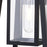 Vaxcel Blackwell 1 Light Outdoor Wall Light, Matte Black/Clear