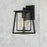 Vaxcel Blackwell 1 Light Outdoor Wall Light, Matte Black/Clear