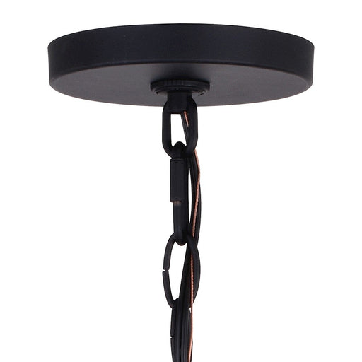 Vaxcel Blackwell 1 Light 8" Outdoor Pendant, Matte Black/Clear